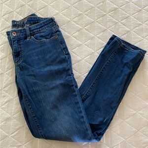 Lands End Women’s size 4 Mid rise Slim blue jeans